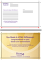 Postcard “You Made The VITAS Difference” - Gold Award