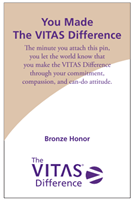 You Made The VITAS Difference Honor Lapel Pin - Gold